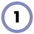 Graphic Icon of a one in a circle